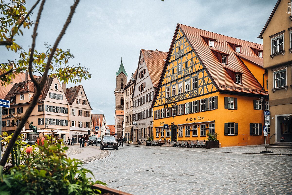 Marktplazu mit St.-Paulskirche (Dinkelsbühl, Romantisches Franken)